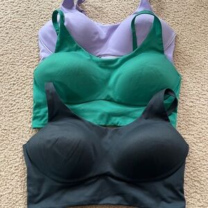 3 Victoria Secret Women's Intimates Set - Black, Green, and Purple